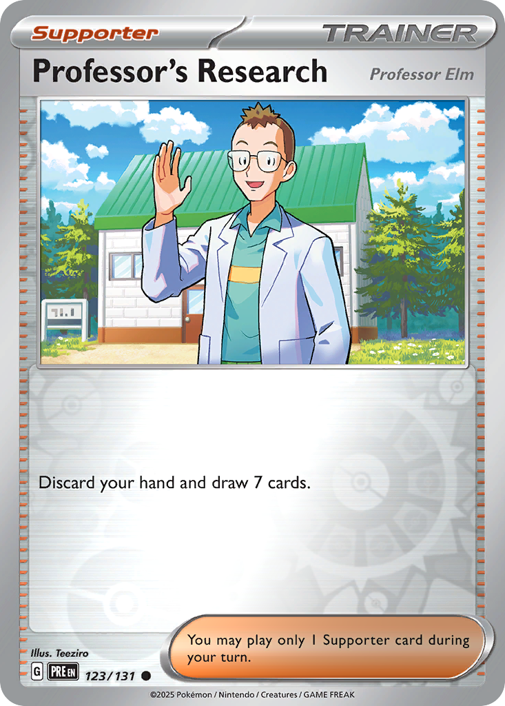 Professor's Research 123/131 Prismatic Evolutions Pokémon card