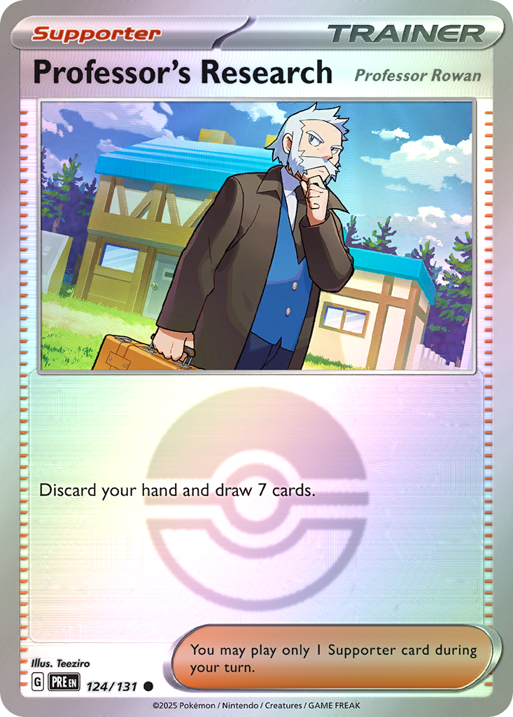 Professor's Research 124/131 Prismatic Evolutions Pokémon card