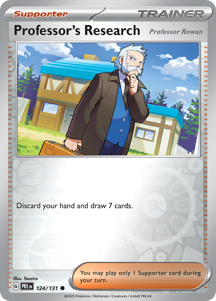 Professor's Research 124/131 Prismatic Evolutions Pokémon card