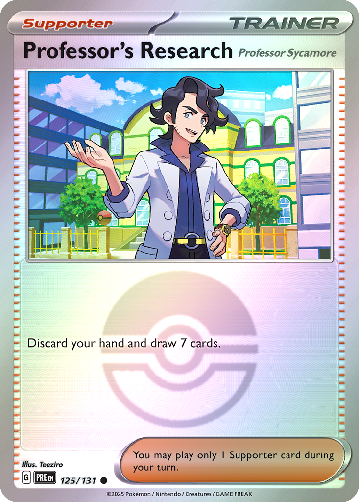 Professor's Research 125/131 Prismatic Evolutions Pokémon card