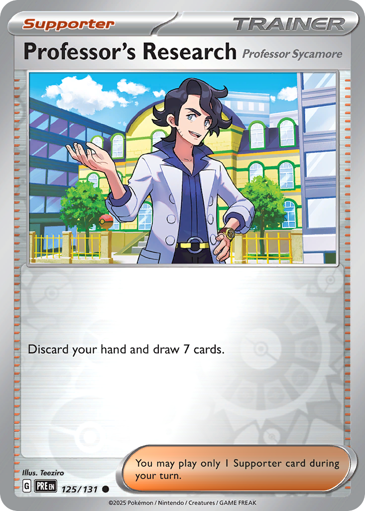 Professor's Research 125/131 Prismatic Evolutions Pokémon card