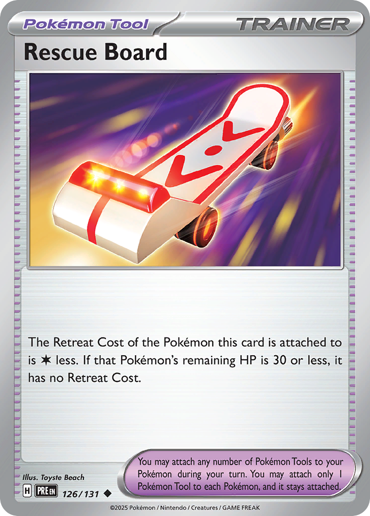 Rescue Board 126/131 Prismatic Evolutions Pokémon card
