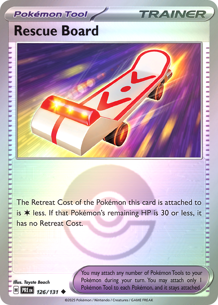 Rescue Board 126/131 Prismatic Evolutions Pokémon card