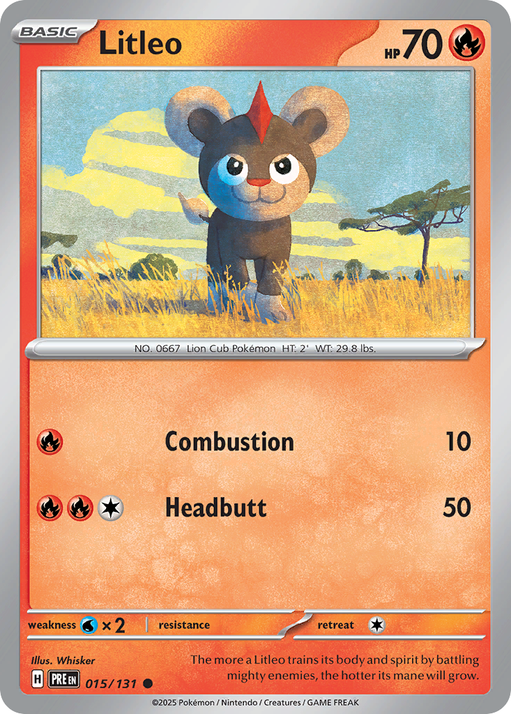 Litleo 015/131 Prismatic Evolutions Pokémon card