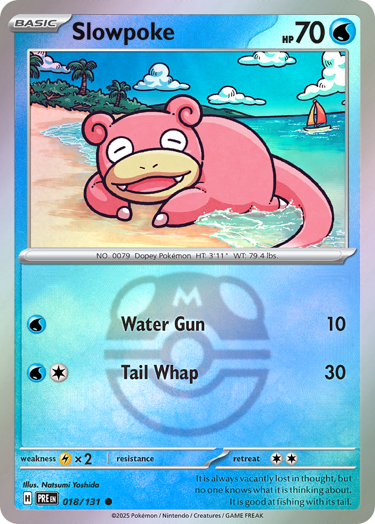Slowpoke 018/131 Prismatic Evolutions Pokémon card
