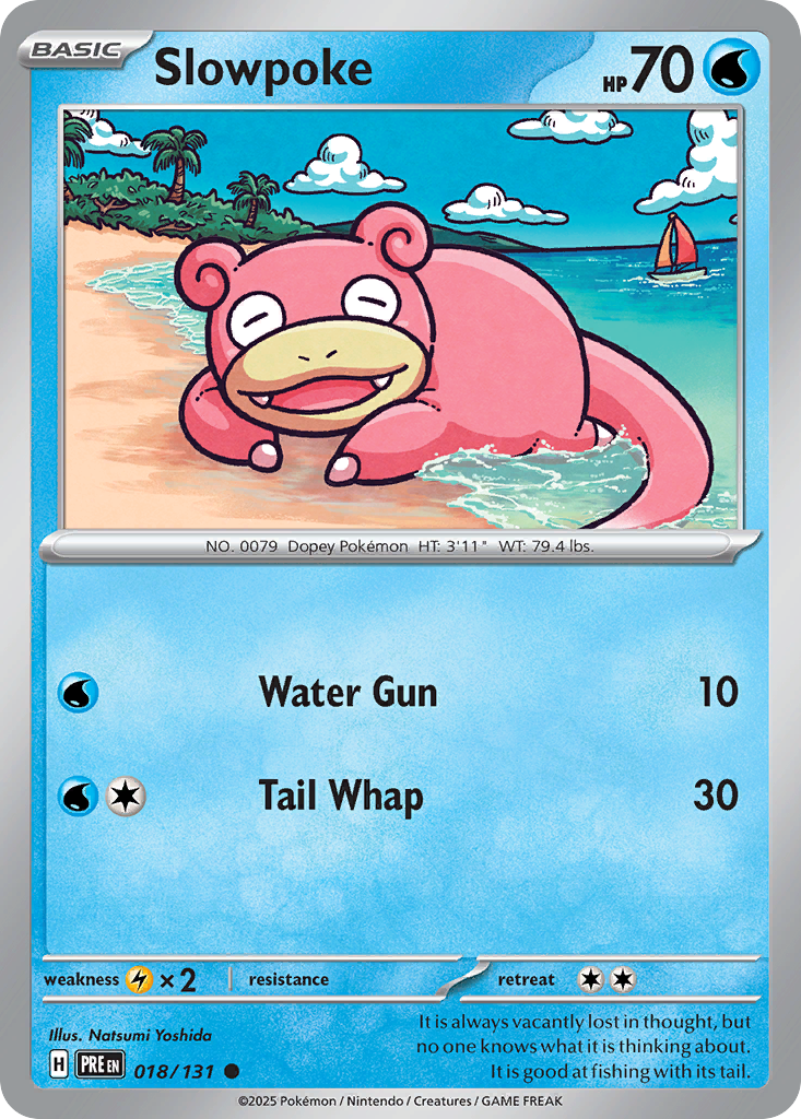 Slowpoke 018/131 Prismatic Evolutions Pokémon card