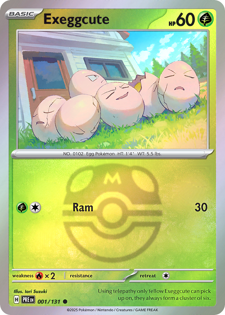 Exeggcute 001/131 Prismatic Evolutions Pokémon card