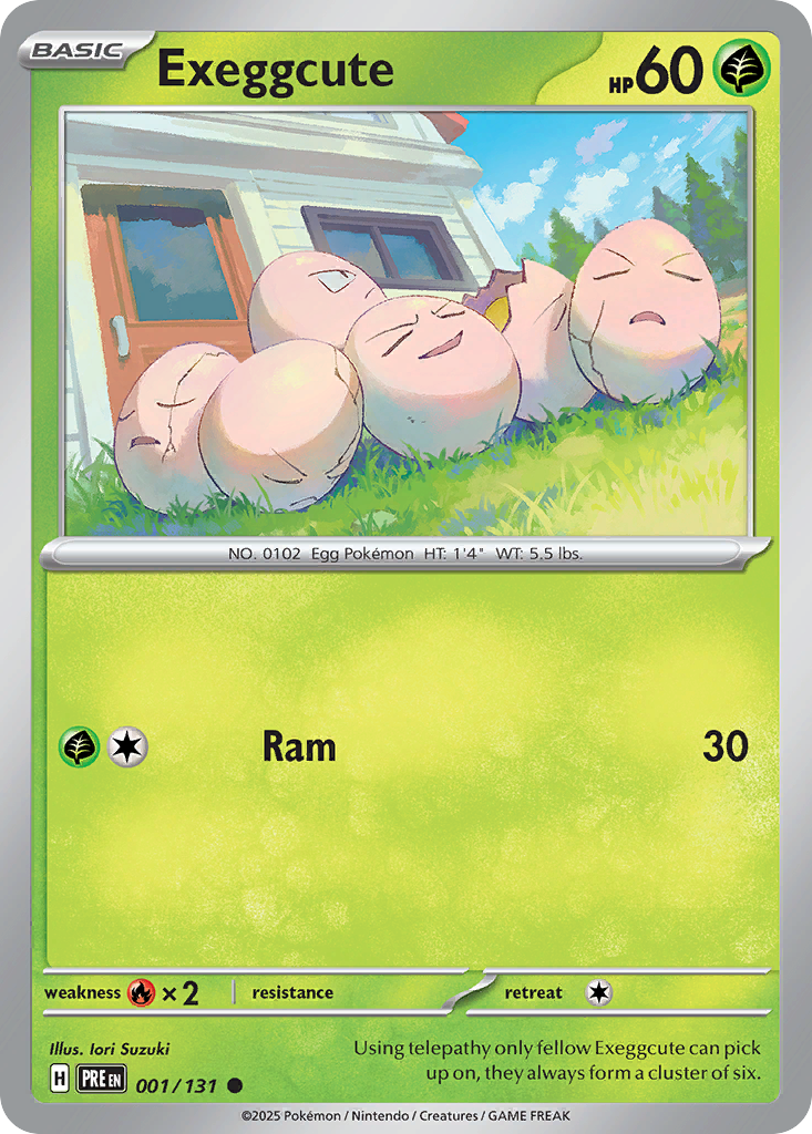 Exeggcute 001/131 Prismatic Evolutions Pokémon card