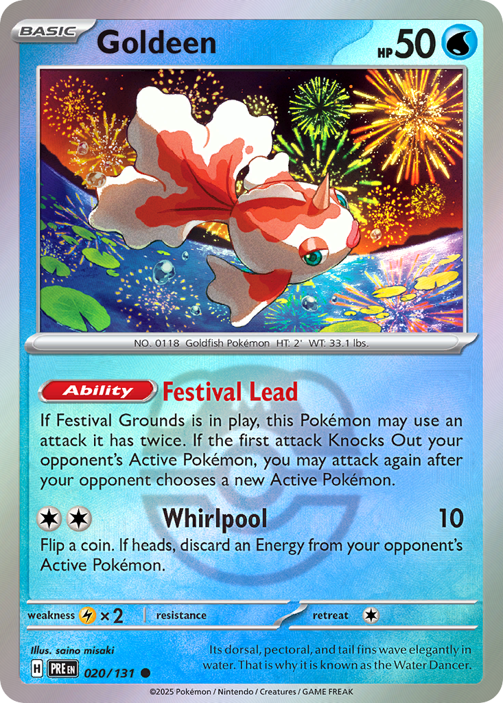 Goldeen 020/131 Prismatic Evolutions Pokémon card