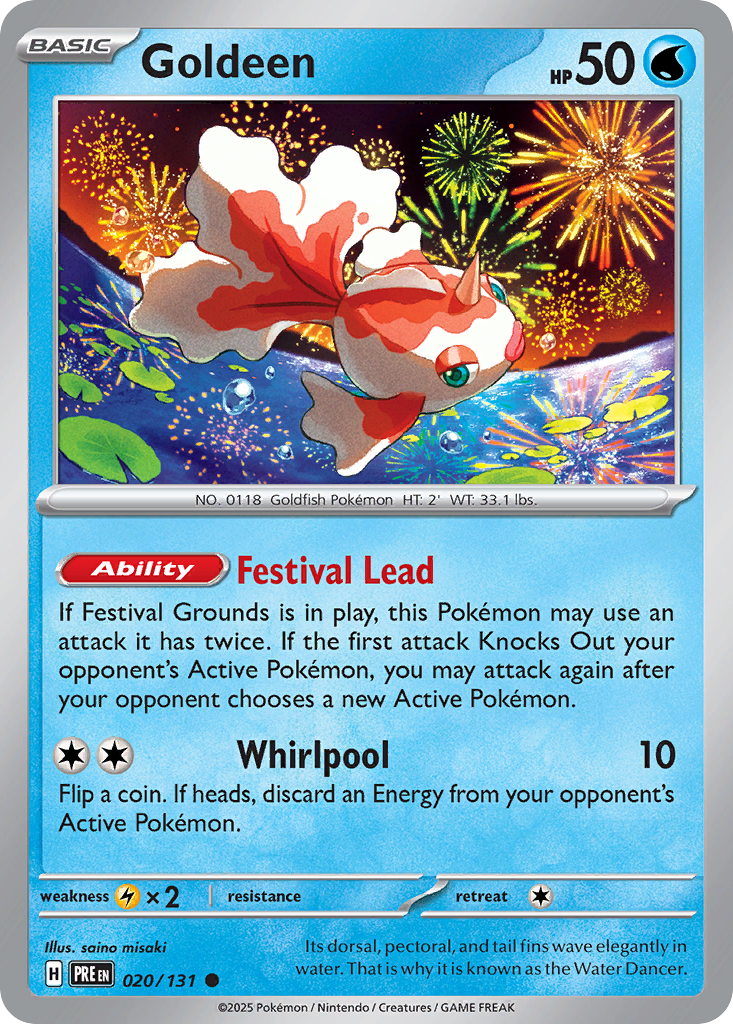 Goldeen 020/131 Prismatic Evolutions Pokémon card