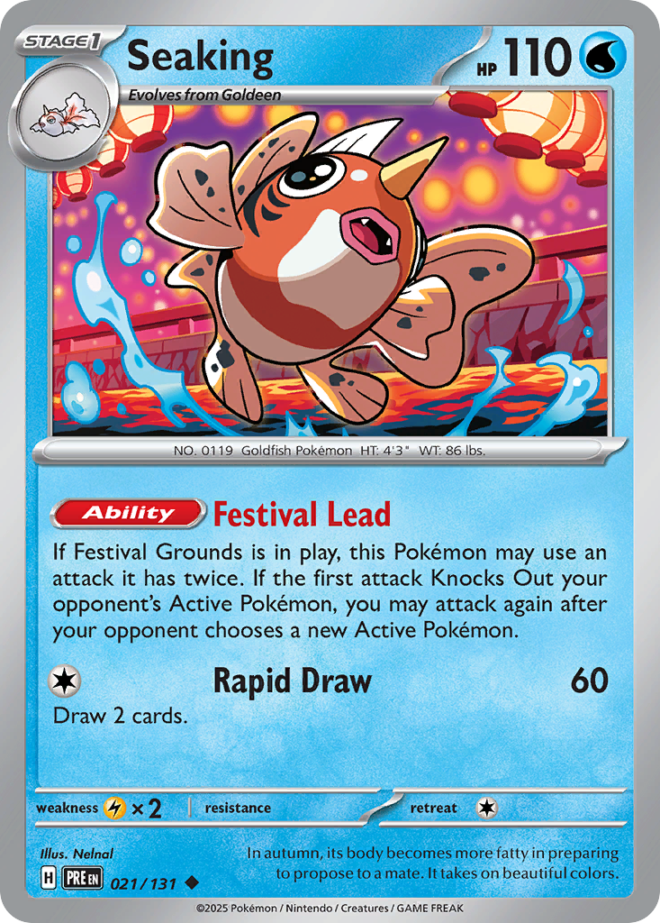 Seaking 021/131 Prismatic Evolutions Pokémon card
