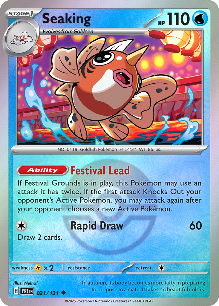 Seaking 021/131 Prismatic Evolutions Pokémon card