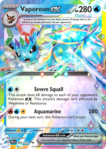 Vaporeon ex (Prismatic Evolutions) PSA 10