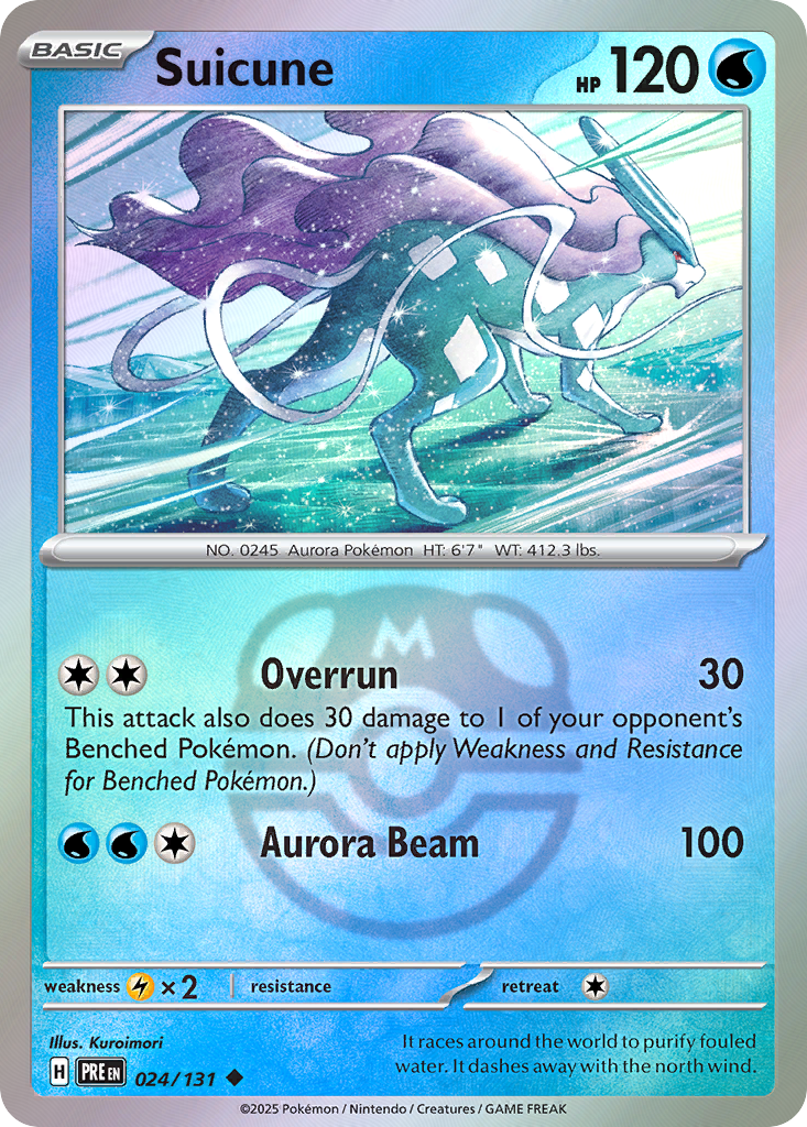 Suicune 024/131 Prismatic Evolutions Pokémon card