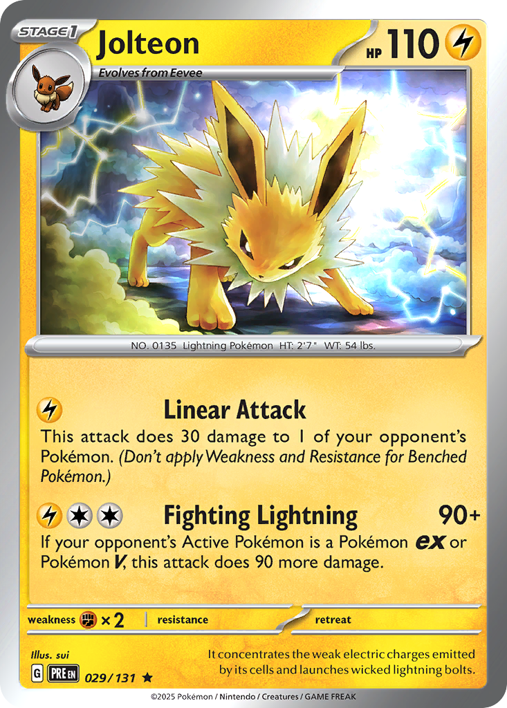 Jolteon 029/131 Prismatic Evolutions Pokémon card