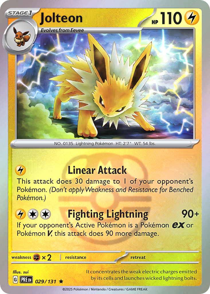 Jolteon 029/131 Prismatic Evolutions Pokémon card