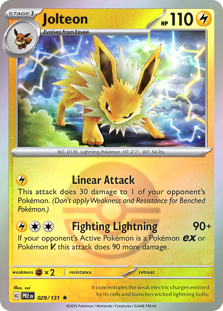 Jolteon 029/131 Prismatic Evolutions Pokémon card