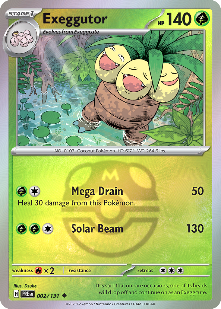 Exeggutor 002/131 Prismatic Evolutions Pokémon card