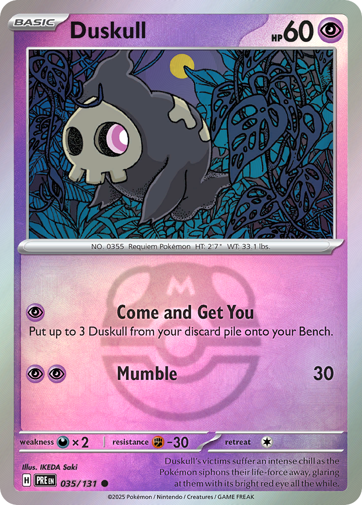 Duskull 035/131 Prismatic Evolutions Pokémon card