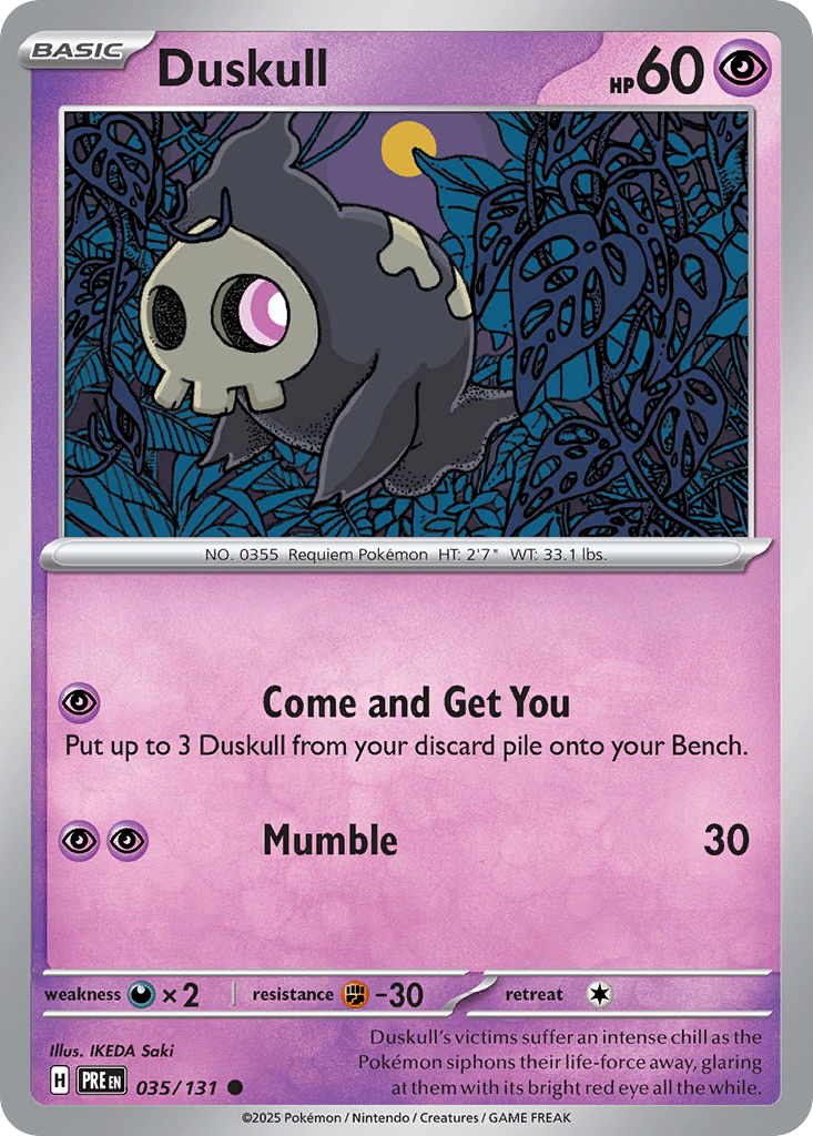 Duskull 035/131 Prismatic Evolutions Pokémon card