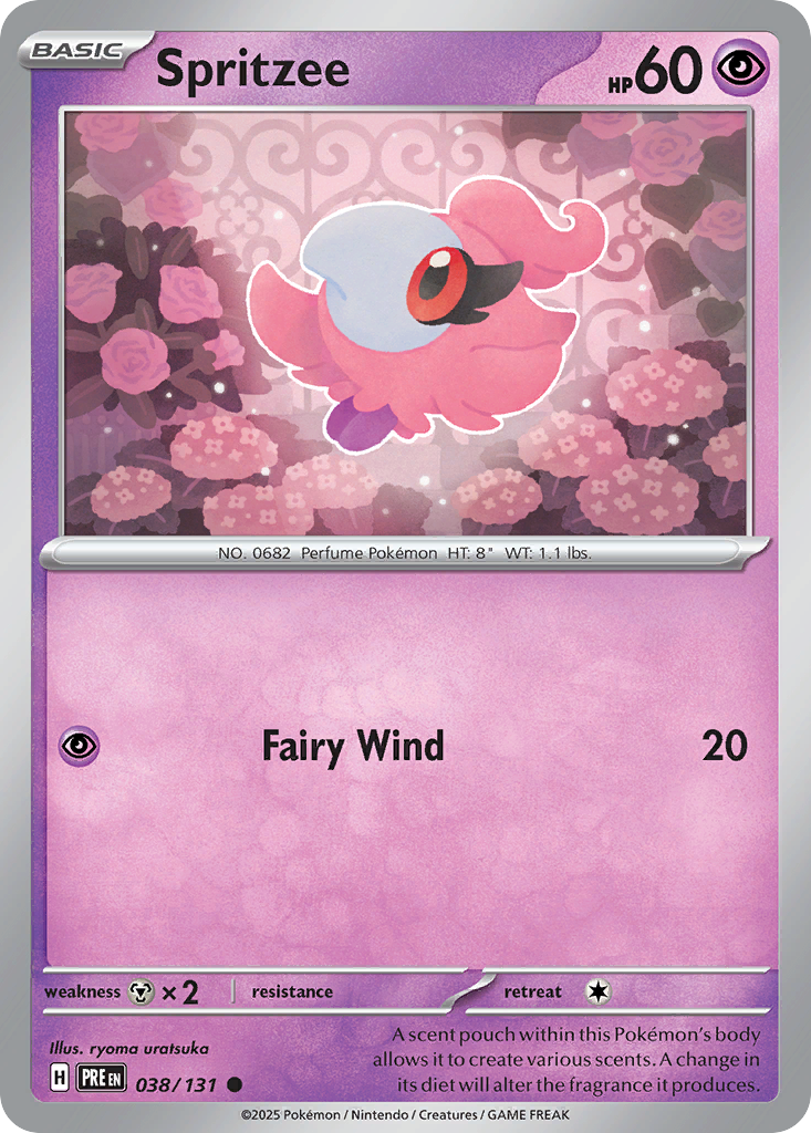 Spritzee 038/131 Prismatic Evolutions Pokémon card