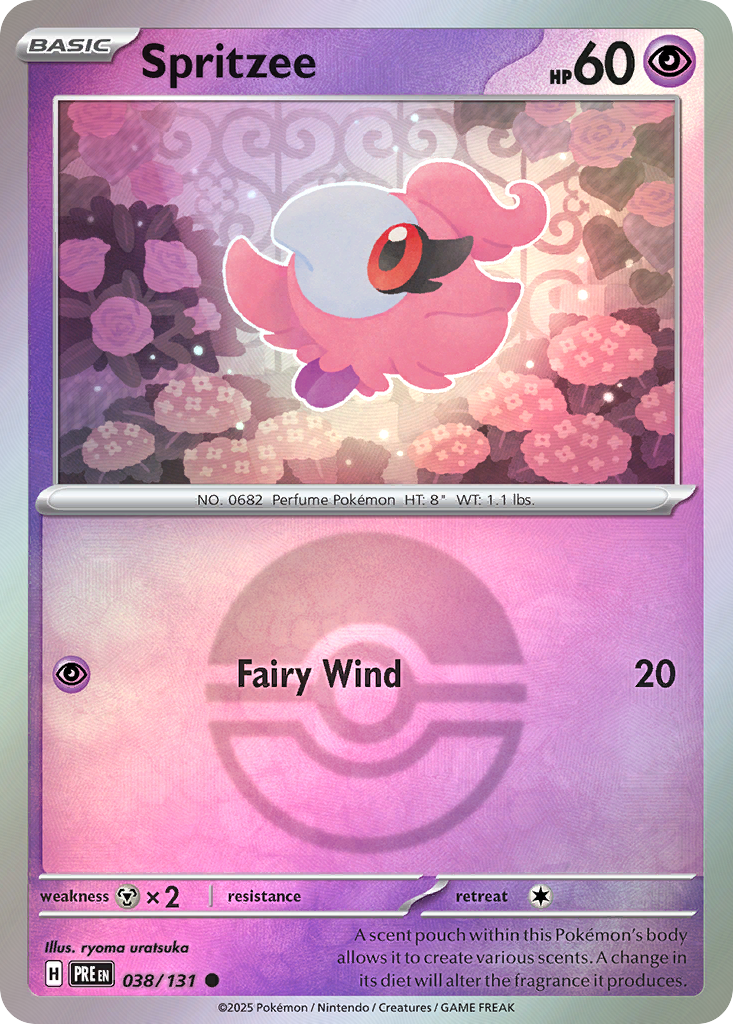 Spritzee 038/131 Prismatic Evolutions Pokémon card