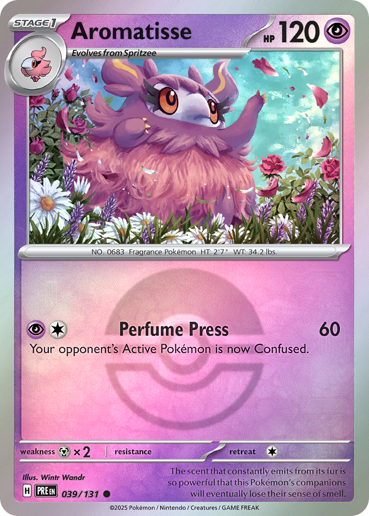 Aromatisse 039/131 Prismatic Evolutions Pokémon card