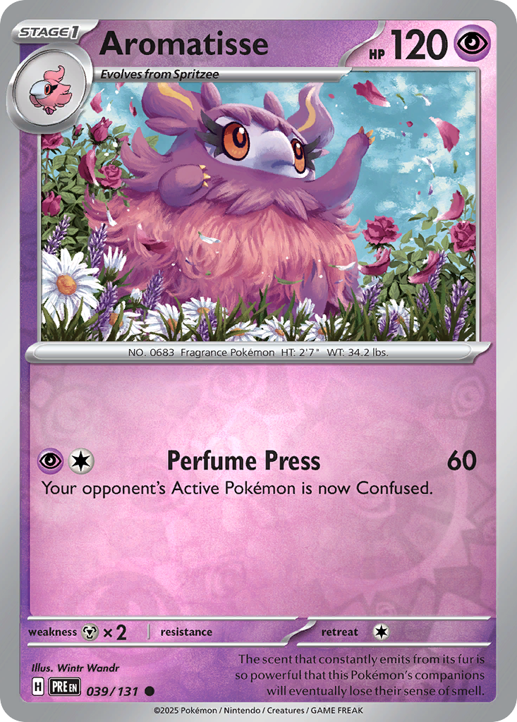 Aromatisse 039/131 Prismatic Evolutions Pokémon card