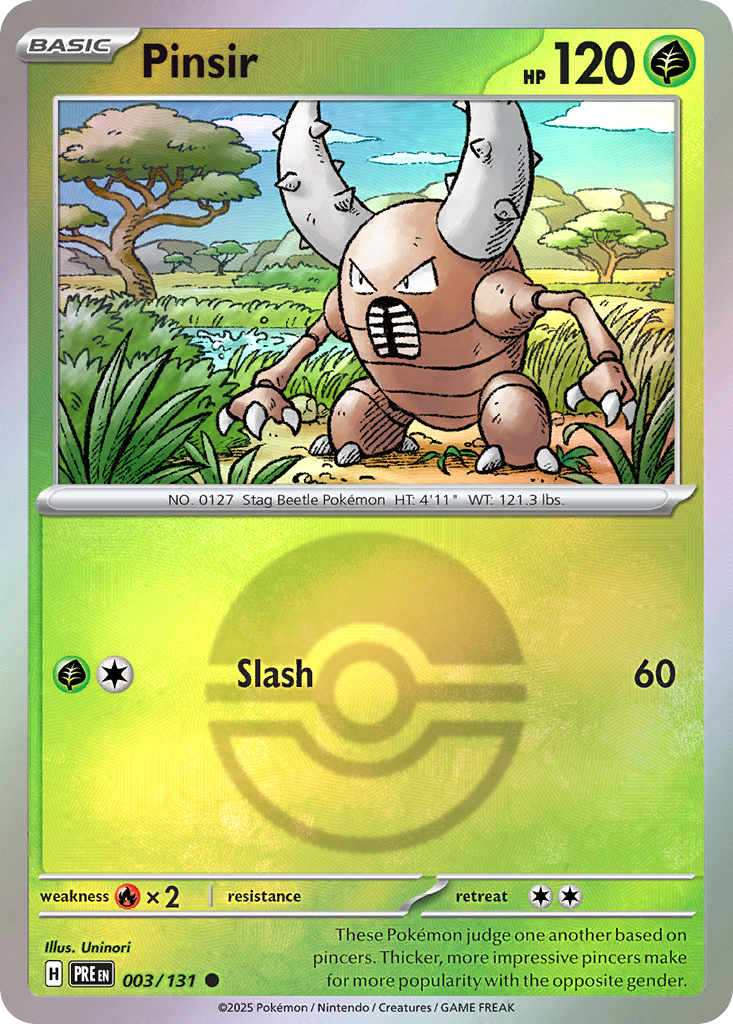 Pinsir 003/131 Prismatic Evolutions Pokémon card