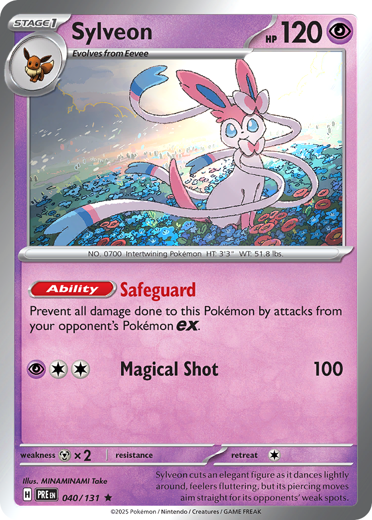 Sylveon 040/131 Prismatic Evolutions Pokémon card