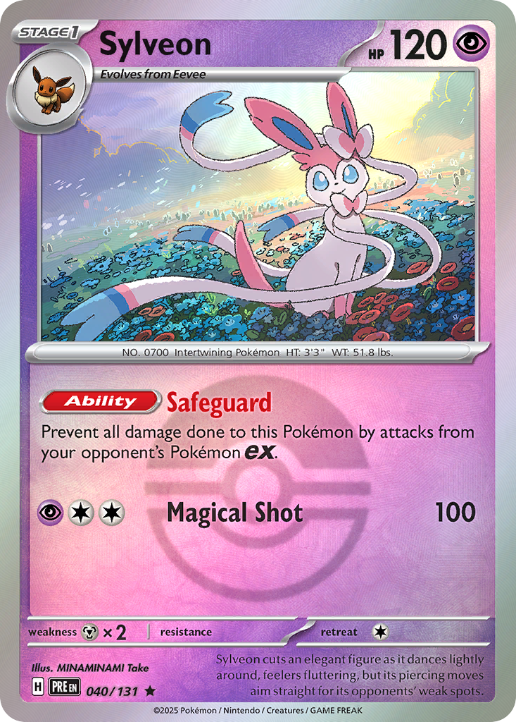 Sylveon 040/131 Prismatic Evolutions Pokémon card
