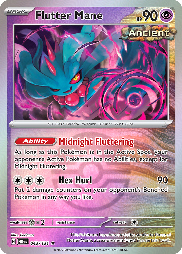 Flutter Mane 043/131 Prismatic Evolutions Pokémon card