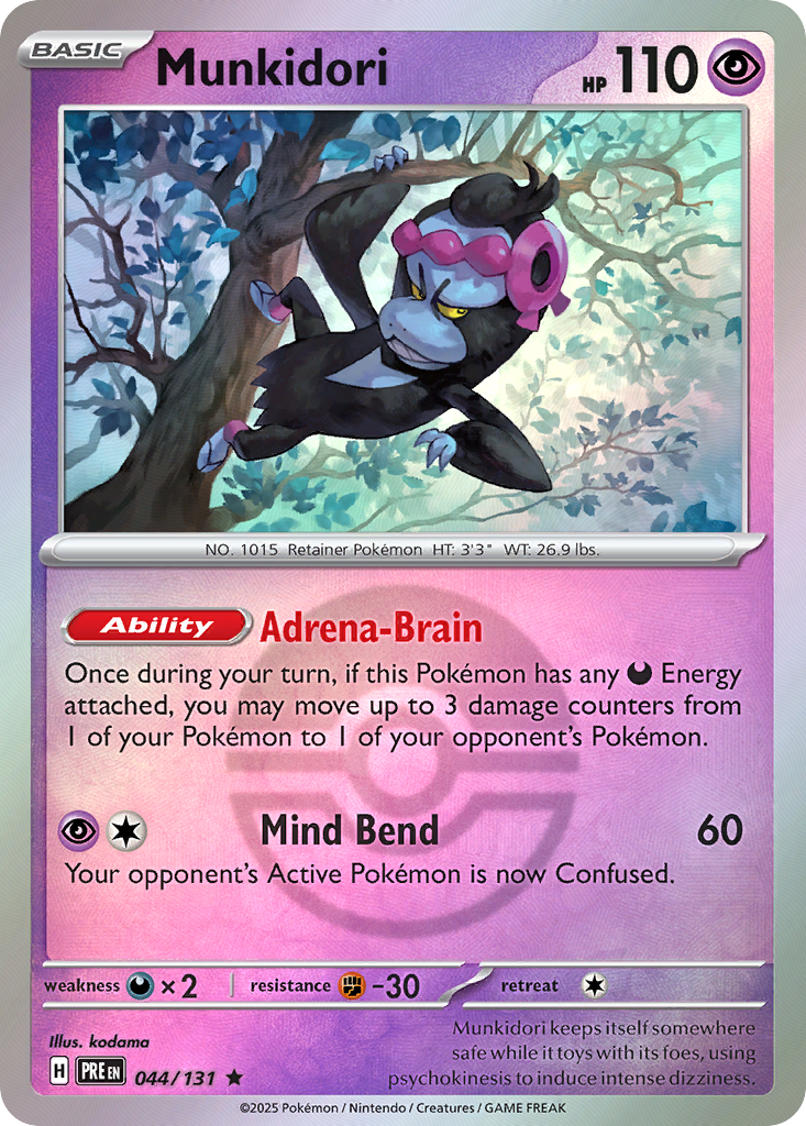 Munkidori 044/131 Prismatic Evolutions Pokémon card
