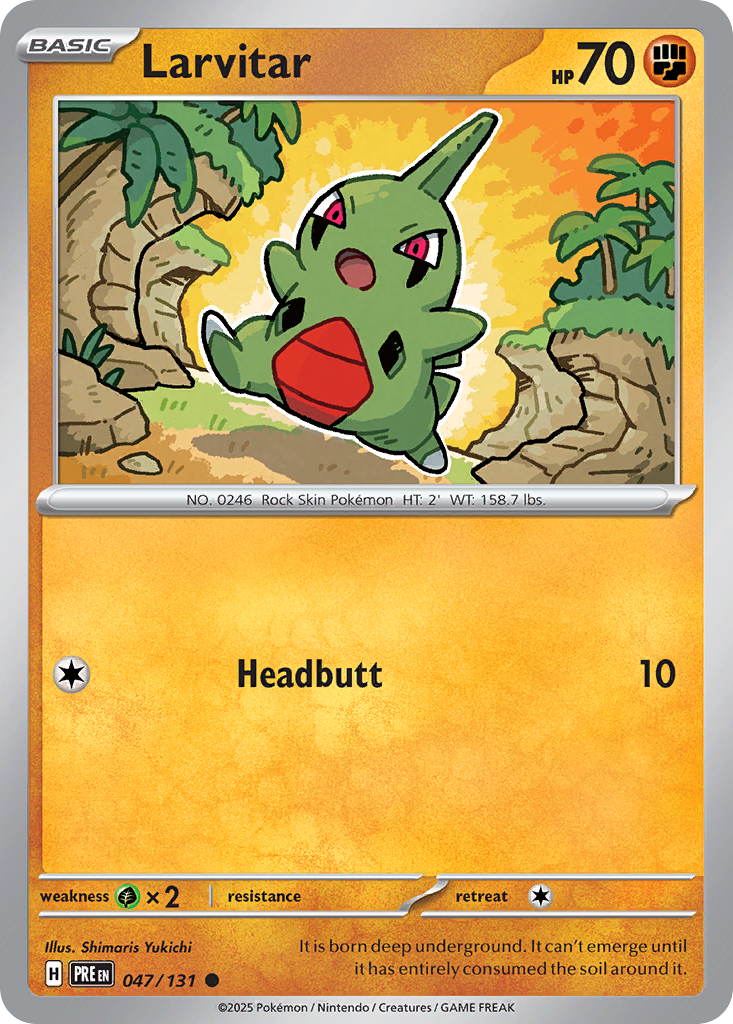 Larvitar 047/131 Prismatic Evolutions Pokémon card