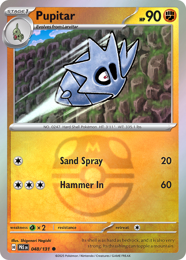 Pupitar 048/131 Prismatic Evolutions Pokémon card
