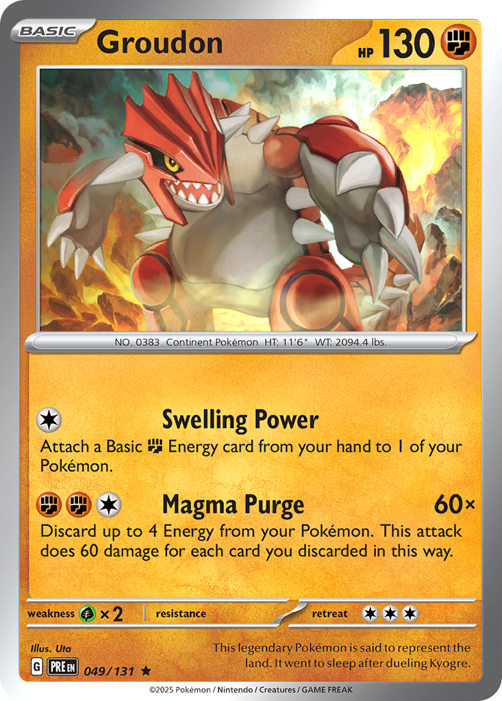 Groudon 049/131 Prismatic Evolutions Pokémon card