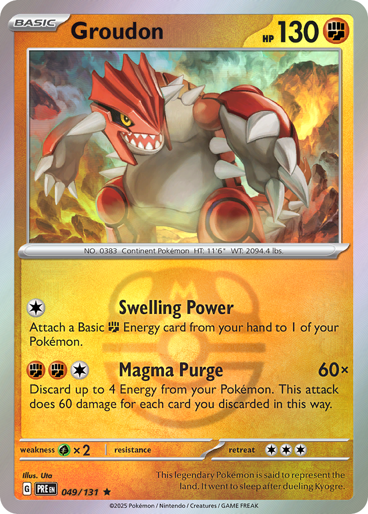 Groudon 049/131 Prismatic Evolutions Pokémon card