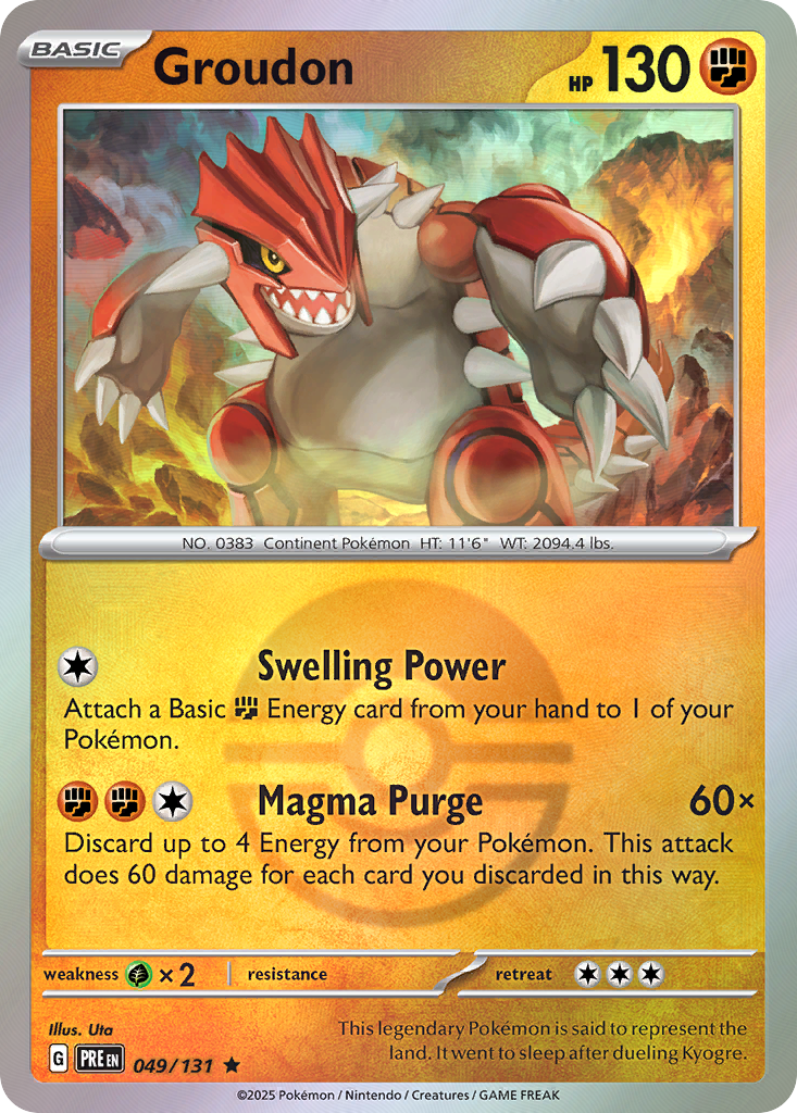 Groudon 049/131 Prismatic Evolutions Pokémon card