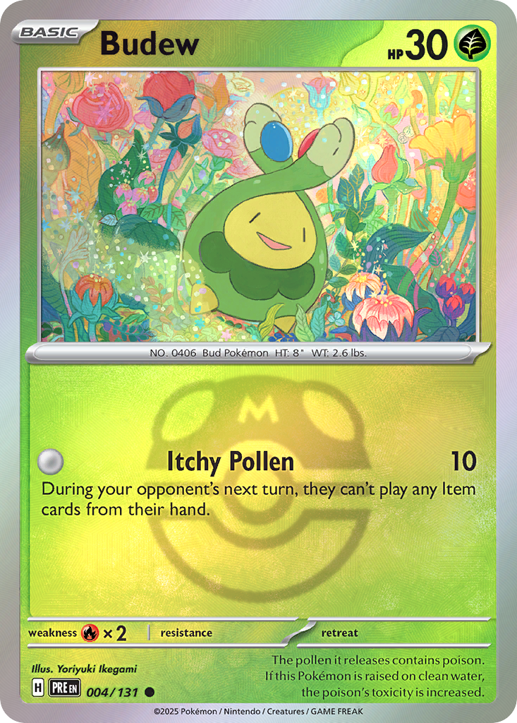 Budew 004/131 Prismatic Evolutions Pokémon card