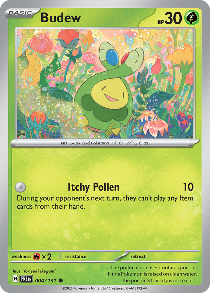 Budew 004/131 Prismatic Evolutions Pokémon card