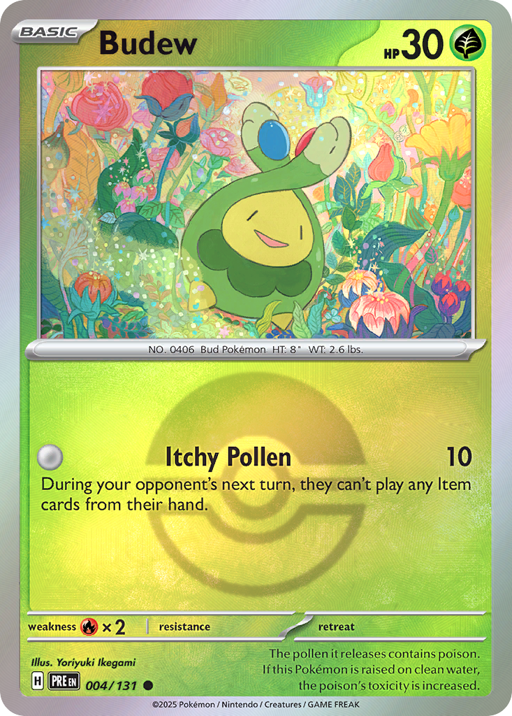 Budew 004/131 Prismatic Evolutions Pokémon card
