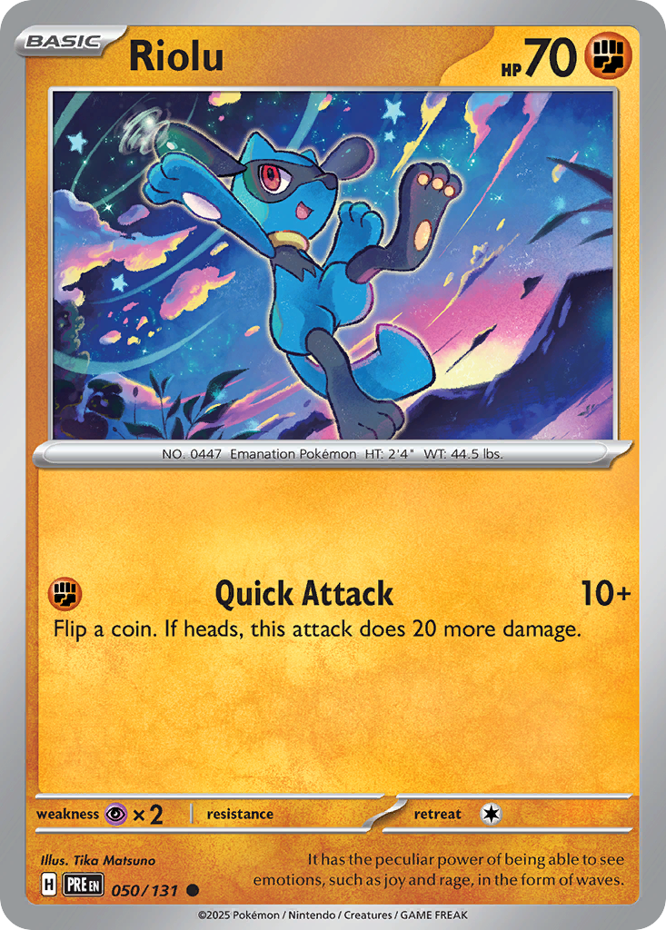 Riolu 050/131 Prismatic Evolutions Pokémon card