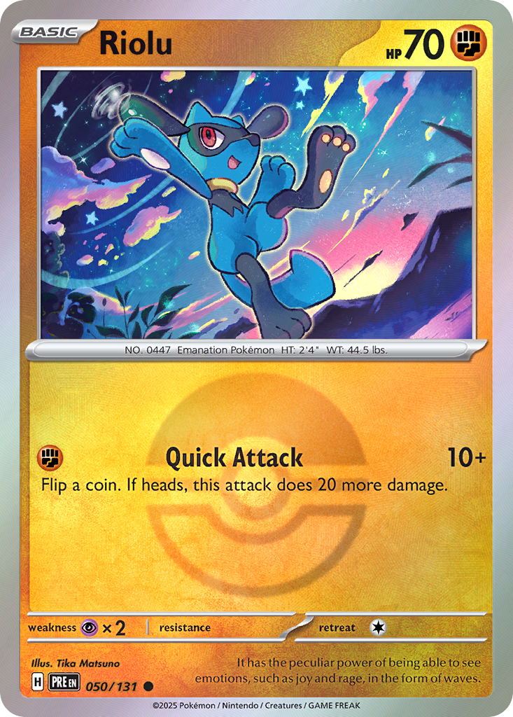 Riolu 050/131 Prismatic Evolutions Pokémon card