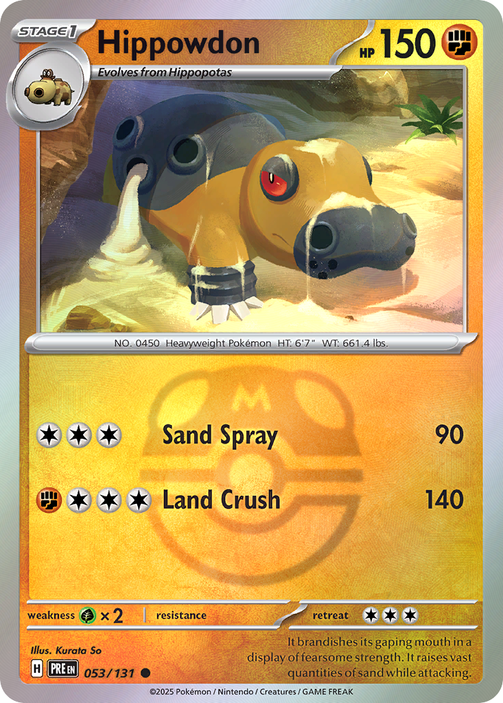 Hippowdon 053/131 Prismatic Evolutions Pokémon card