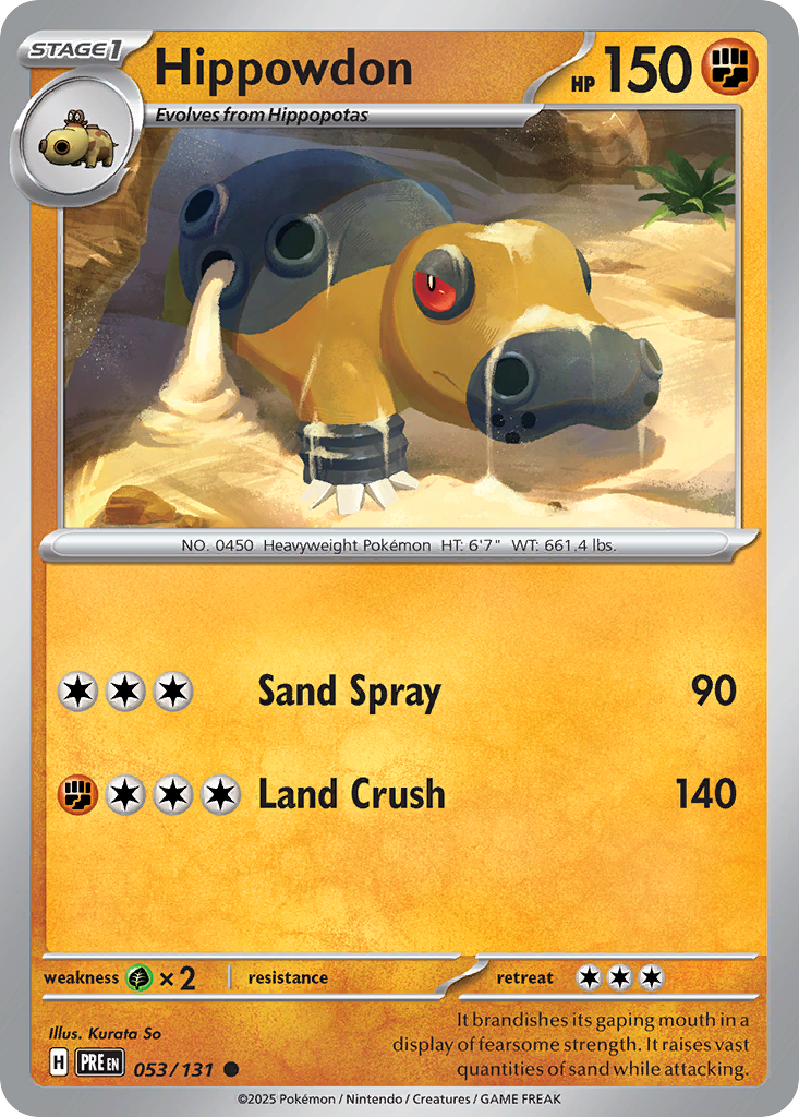 Hippowdon 053/131 Prismatic Evolutions Pokémon card