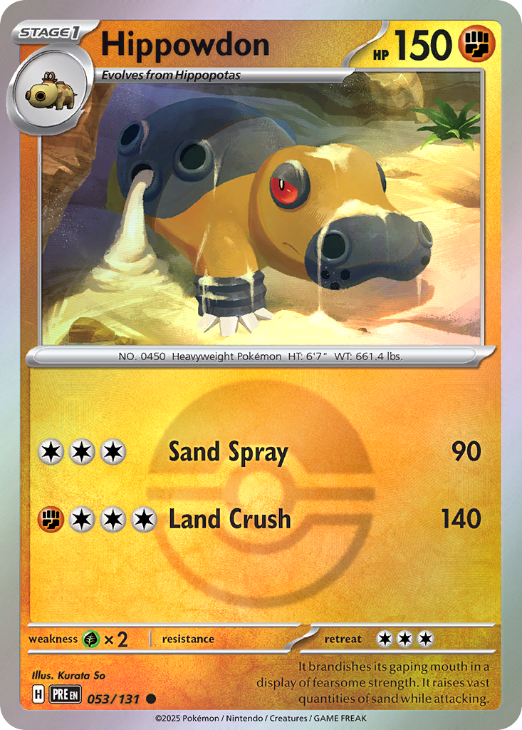 Hippowdon 053/131 Prismatic Evolutions Pokémon card