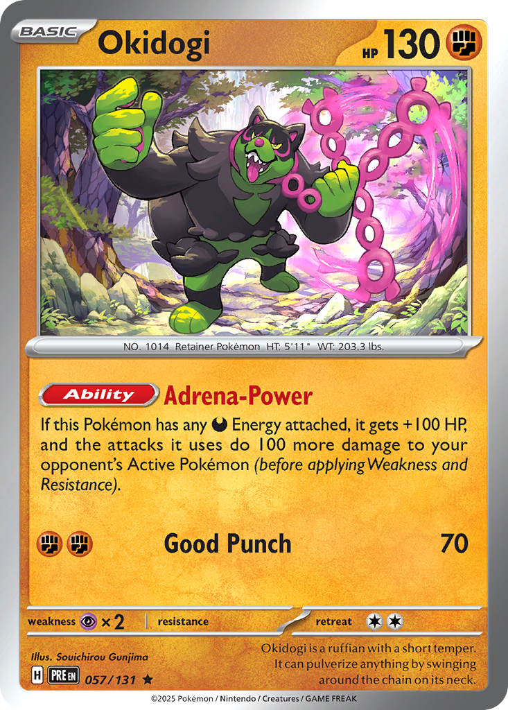Okidogi 057/131 Prismatic Evolutions Pokémon card