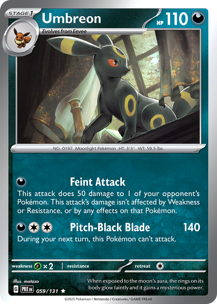 Umbreon 059/131 Prismatic Evolutions Pokémon card