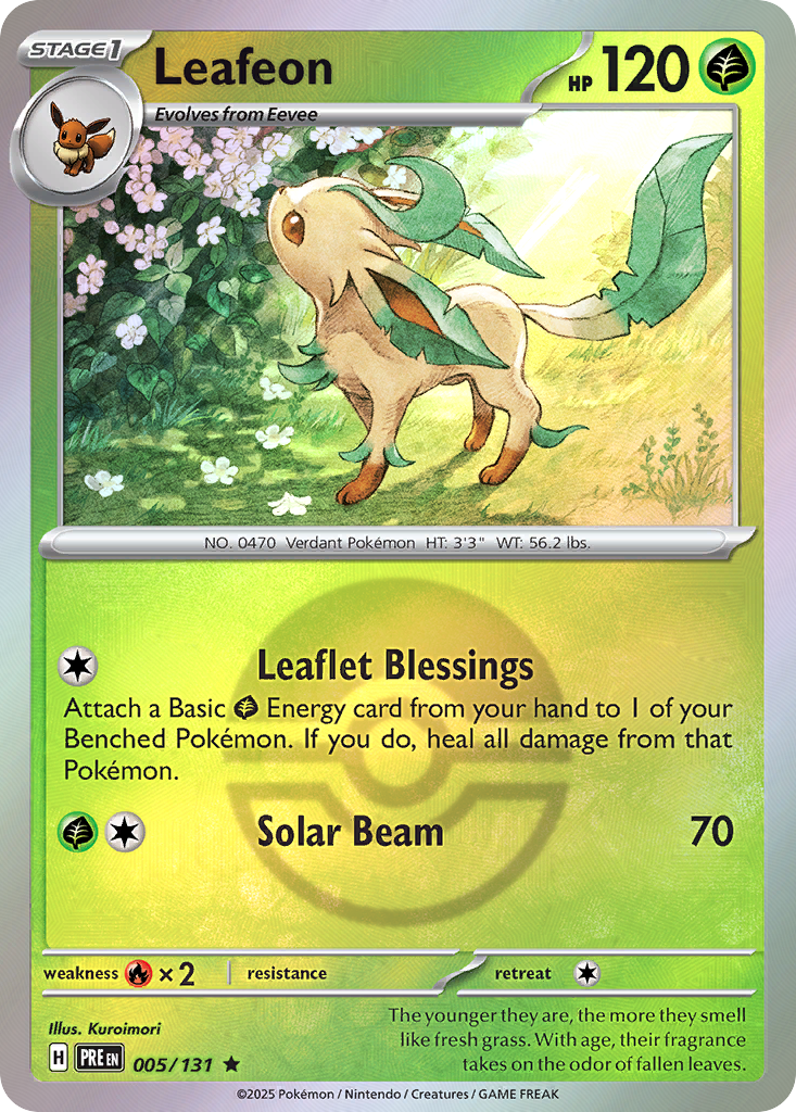 Leafeon 005/131 Prismatic Evolutions Pokémon card