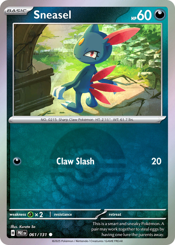 Sneasel 061/131 Prismatic Evolutions Pokémon card